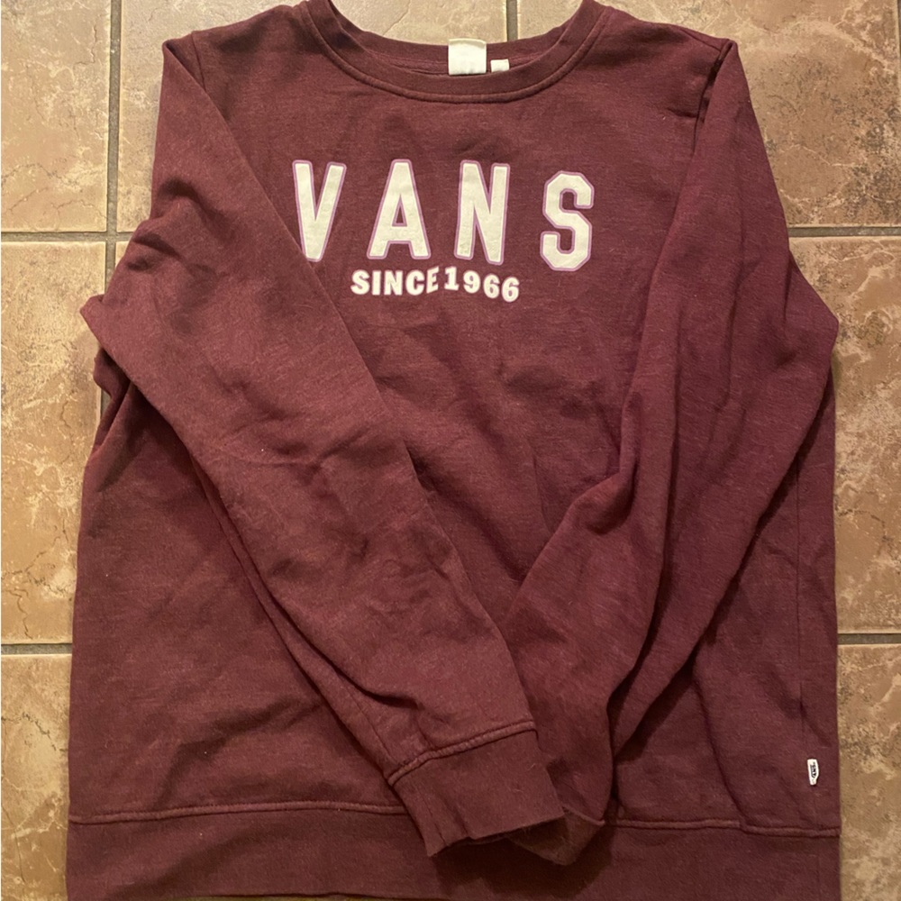 vans burgundy pullover